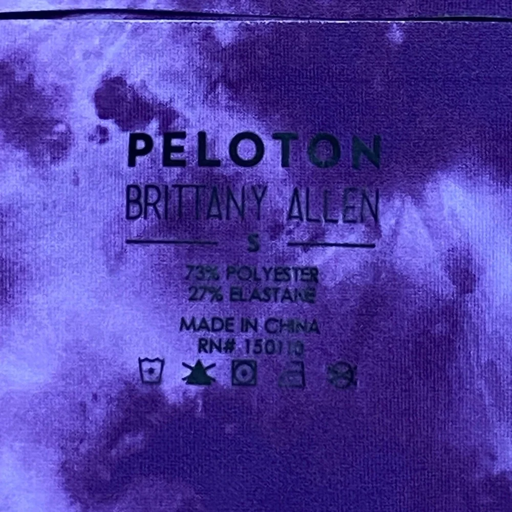 Peloton Brittany Allen Leggings Womens S Purple Tie Dye High Rise Pocket Workout